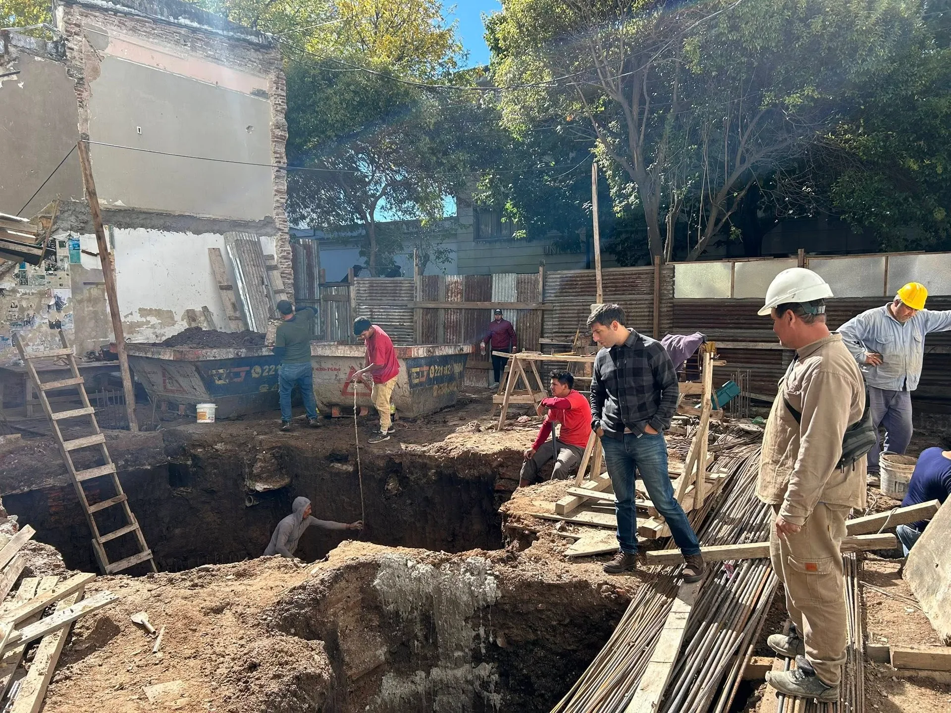 2 e/ 45 y 46 — avance de obra, etapa 1